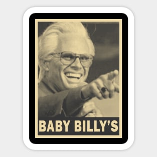 brown cream Baby Billys - retro art (exlusive) Sticker